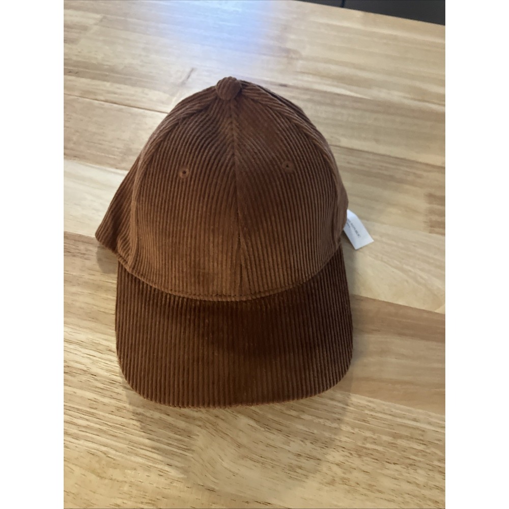 NWT Banana Republic Mens Brown Cotton Corduroy Adjustable Baseball Cap One Size